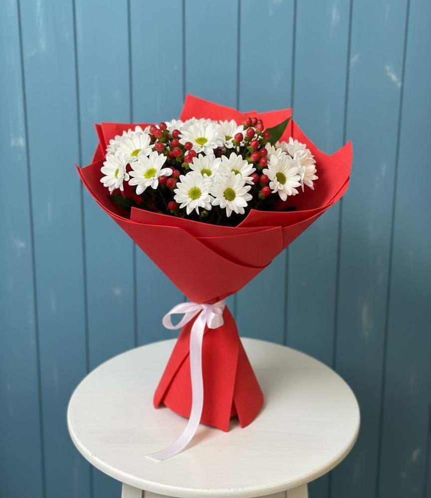 Букет цветов из: Хризантемы в Горшково