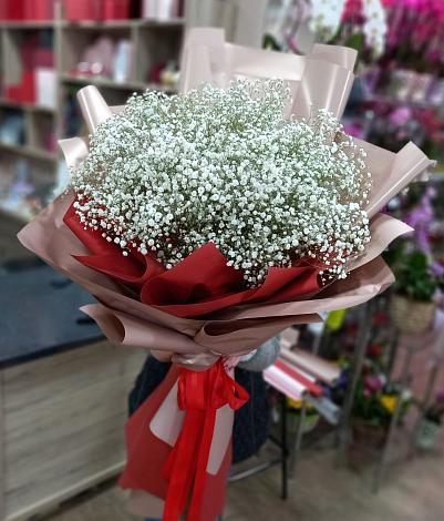Букет цветов из: Гипсофила в Горшково