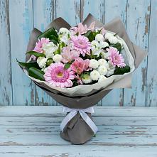 Букет цветов из:  Герберы, Альстромерии и Хризантемы #REPLACE_PRED# Горшково
