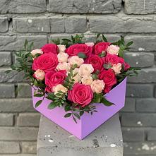 Цветочная композиция из Розы в коробке в Горшково