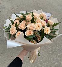 Букет Кремовые розы Латте в Горшково