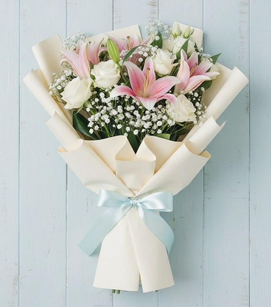 Букет цветов из: Лилии в Горшково