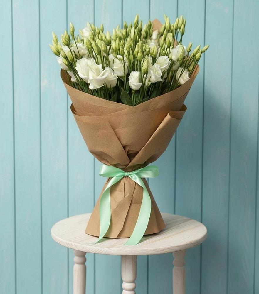 Букет цветов из: Лизиантусы в Горшково