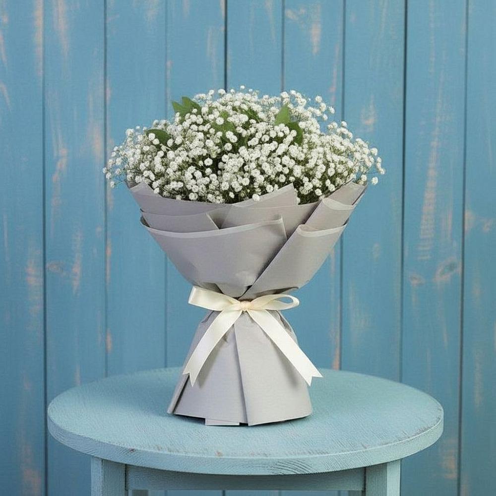 Букет цветов из: Гипсофила в Горшково