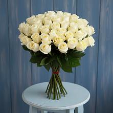 Букет 51 Белая роза Эдлесс Лав в Горшково
