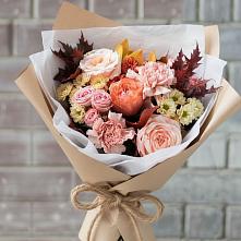 Букет цветов из:  Гвоздики, Хризантемы и Розы в Горшково