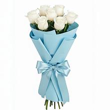 Букет 7 белых роз Проуд в Горшково