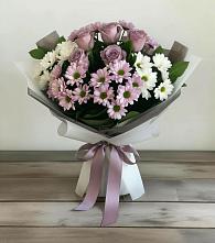 Букет цветов из:  Хризантемы и Розы #REPLACE_PRED# Горшково