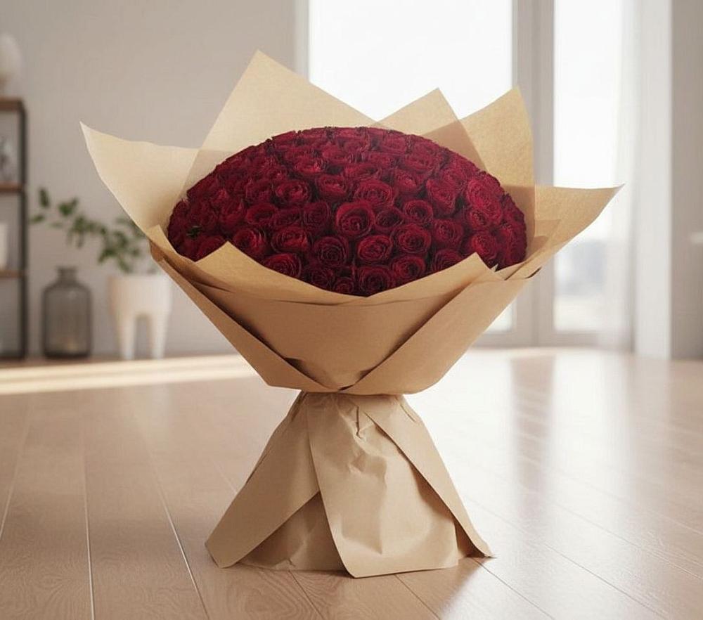 Букет 101 Красная роза в Горшково